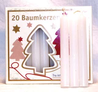 White Chime Candle 20 Pack 4" x 1/2"