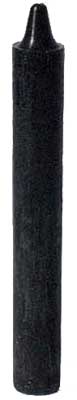 Black Taper Candle 6"