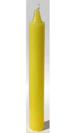 Yellow Taper Household Candle 6"
