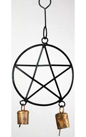 Mystic Pentagram Copper Wind Chime 5"