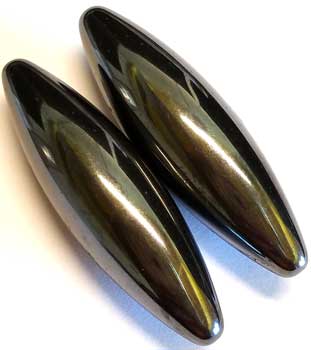 Magnetic Hematite Oval Pair 60mm