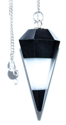 Tourmaline & White Agate Pendulum