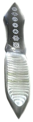 Selenite Chakra Athame 10"