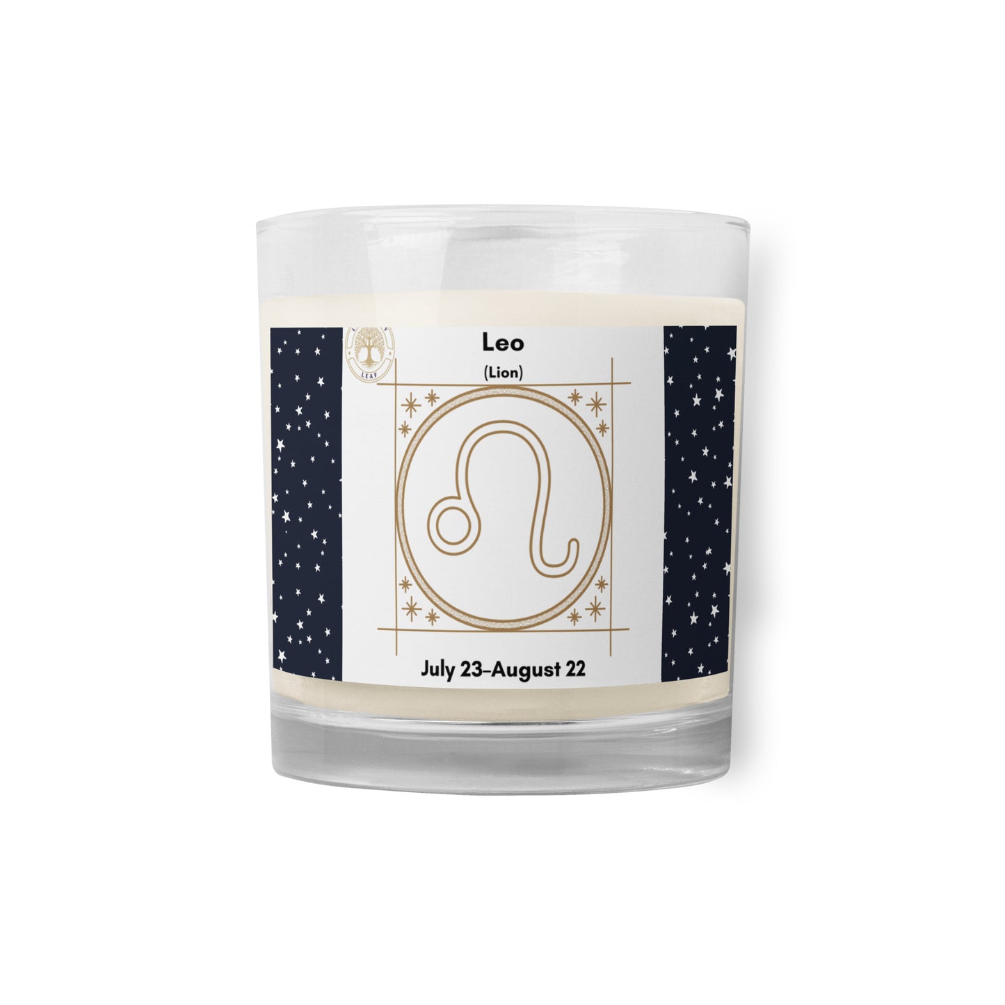 Leo Zodiac Glass Jar Soy Wax Candle