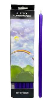 Purple Chime Candle 6 Pack 10" x 1/2"