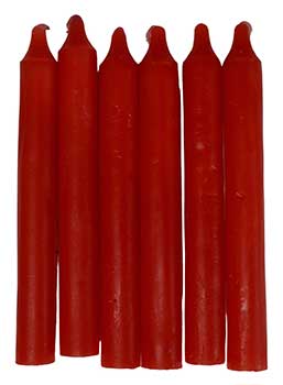 Red 6" Taper Candles - Set of 6