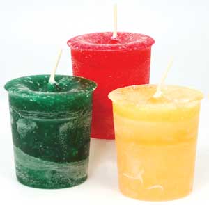 Peace Herbal Votive - Dark Green (Scented)