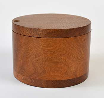 Swivel Cover Acacia Wood Box 3 3/4"