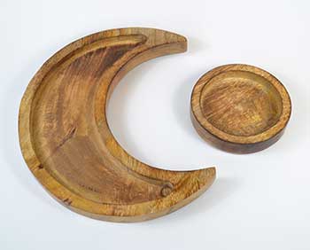 Moon Wooden Tray 10 1/4"