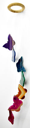 Agate Butterfly Wind Chime - Uplifting Energy
