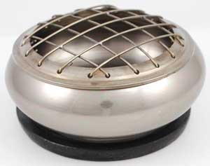 Elegant Pewter Charcoal & Resin Incense Burner