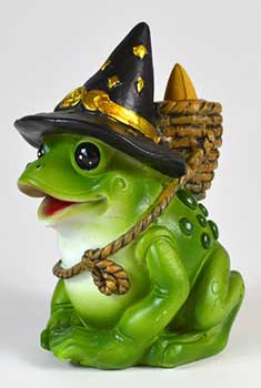 Mystical Frog Backflow Incense Burner 6"