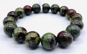 Dragon Blood Jasper Beaded Bracelet (12mm)