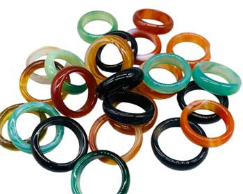 Agate, Banded Rings (Set Of 25)