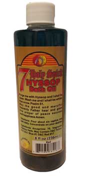 7 Holy Spirit Hyssop Protection Bath Oil - 8oz