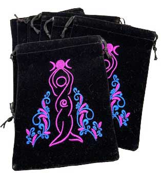 Goddess Black Velveteen Bag 5"x 7" (Set Of 10)
