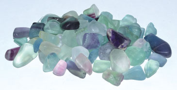 1 Lb Fluorite Tumbled Chips 7mm - 9mm