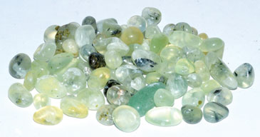 1 lb Green Prehnite Tumbled Chips 6mm - 8mm