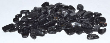 1 lb Black Tourmaline Tumbled Chips 6mm - 8mm