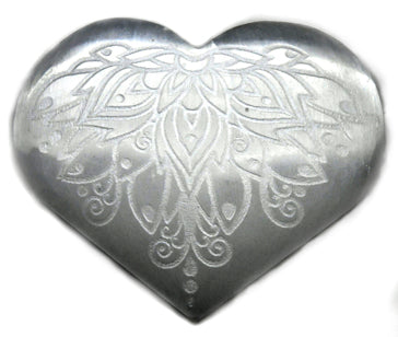 Selenite Lotus Heart 3"