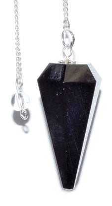 6-Sided Black Tourmaline Pendulum