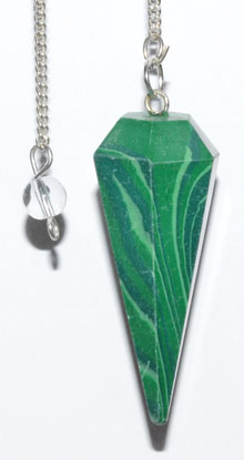 Malachite Pendulum 6-Sided