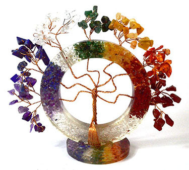 Circle Tree Of Life Chakra Gemstone Tree 4 1/2"