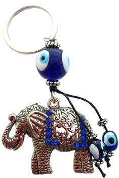 Elephant Nazar Evil Eye Protection Keychain