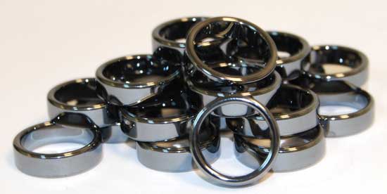 Flat Hematite Rings 6mm  (Set Of 100)