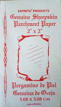 Sheep Skin Parchment Paper 2" X 2"