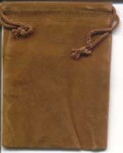 Brown Velveteen Bag 3" x 4"