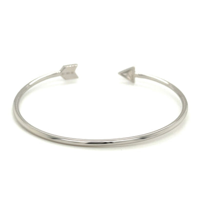 Sterling Silver Polished Arrow Cuff Bangle (3.00 mm)