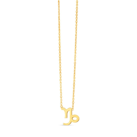 14K Yellow Gold Capricorn Necklace