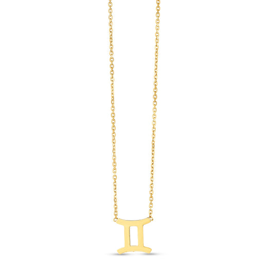 14K Yellow Gold Gemini Necklace