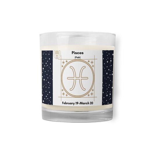 Pisces Zodiac Glass Jar Soy Wax Candle