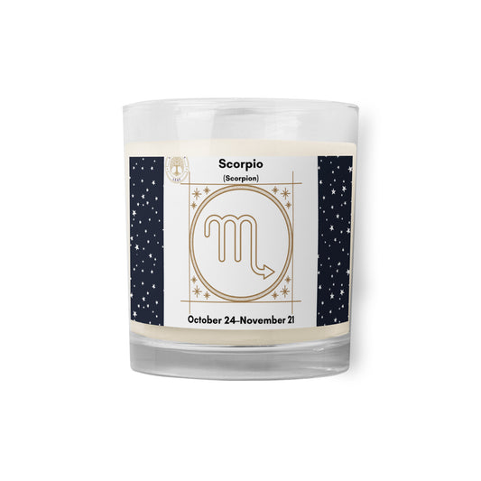 Scorpio Zodiac Glass Jar Soy Wax Candle