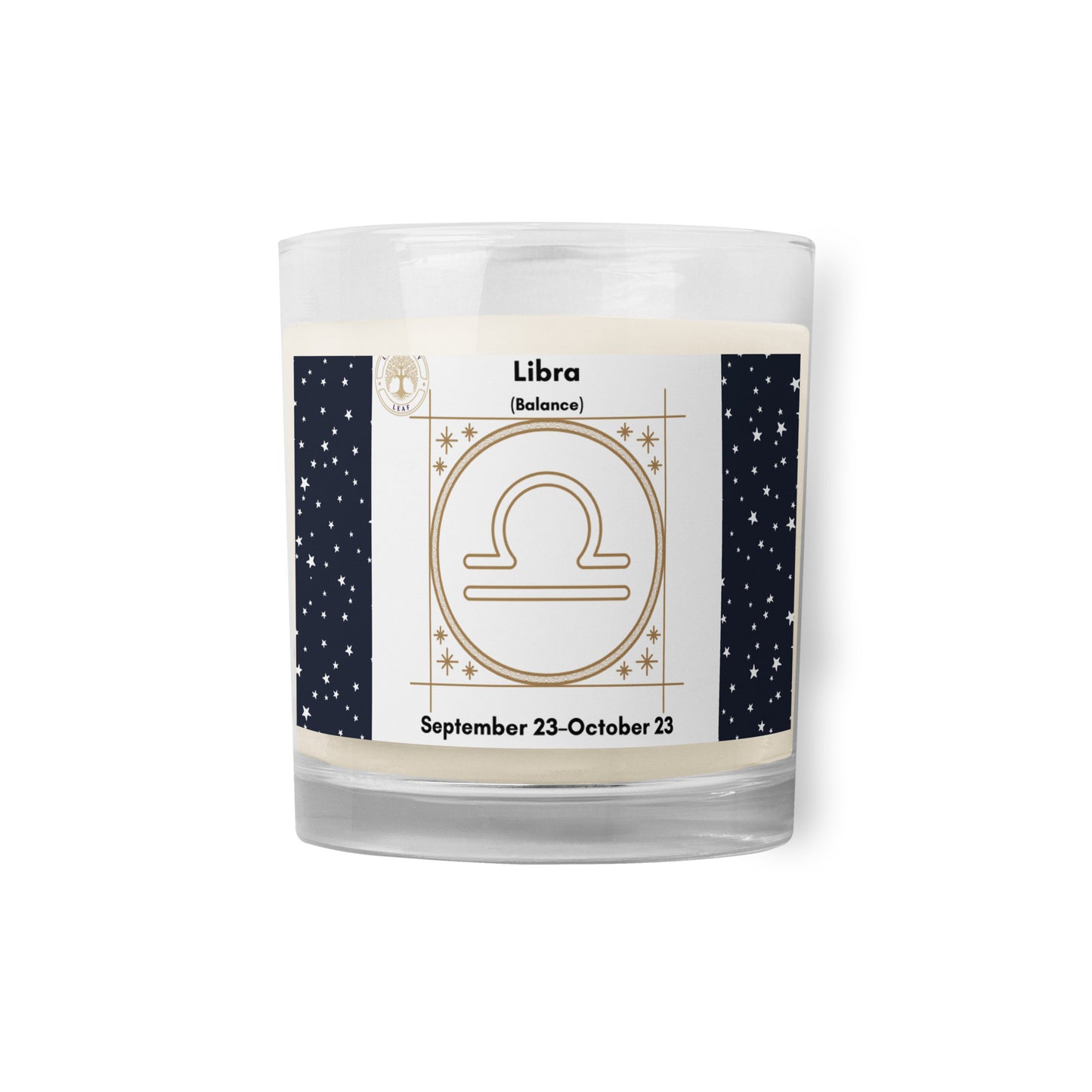 Libra Zodiac Glass Jar Soy Wax Candle