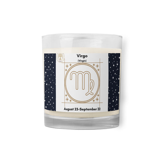 Virgo Zodiac Glass Jar Soy Wax Candle