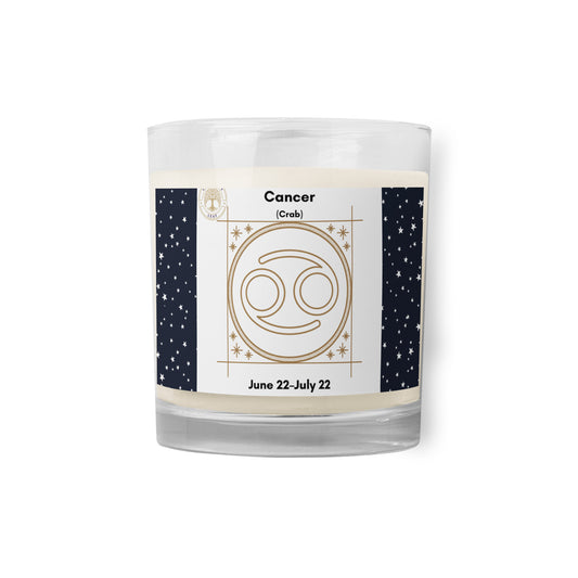 Cancer Zodiac Glass Jar Soy Wax Candle