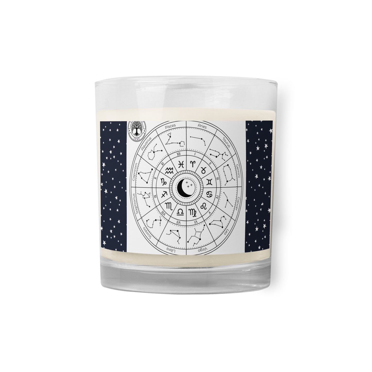 Zodiac Wheel Glass Jar Soy Wax Candle