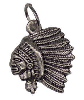 Indian Head Amulet 3/4"