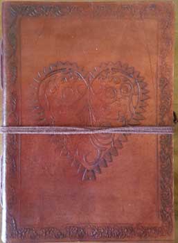 Heart Leather Journal Blank Pages With Cord - 5” X 7"