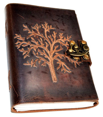 Tree With Latch Blank Leather Journal 5" x 7"