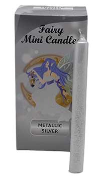Metalic Silver Chime Candle 20 Pack 1/2" Dia 5" Long