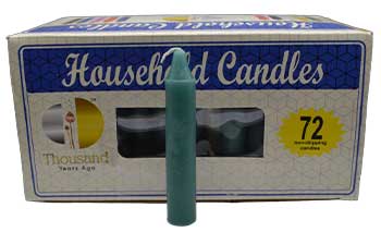 Green 4" Household Candles (Set Of 72)