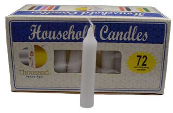 White 4" Household Candles (Set Of 72)