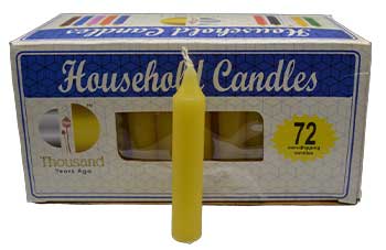 Yellow 4" Household Candles (Set Of 72)