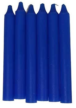 Blue 6" Household Candle (Set Of 6)