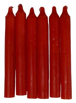 Red 6" Household Candle (Set Of 6)