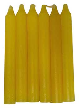 Yellow 6" Taper Candles - Set of 6